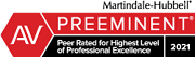 AV Preeminent | Martindale-Hubbell | Peer Rated For Highest Level Of Professional Excellence | 2021